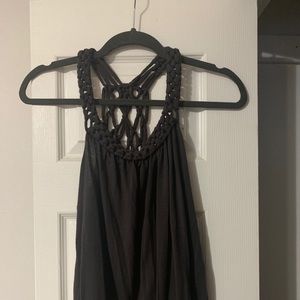 Dark grey knotty top